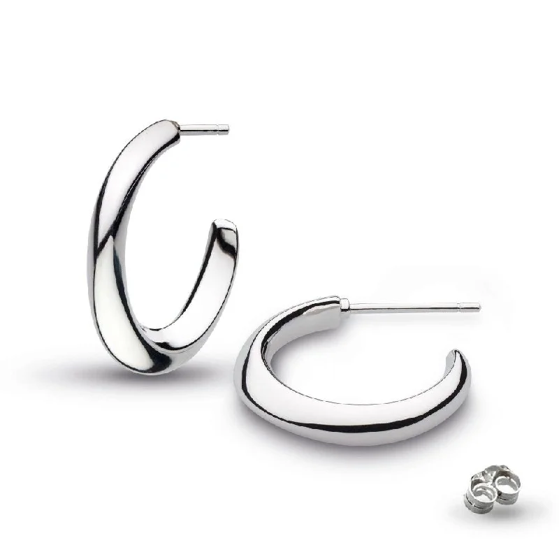 Kit Heath Bevel Cirque 20mm Semi Hoop Stud Earrings