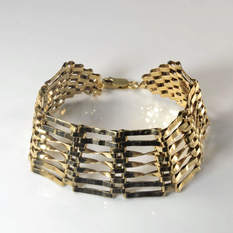 Interlocking Wide Chain Bracelet | 7.5" |