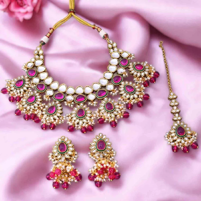 Rani Maanvita Kundan Jewellery Set