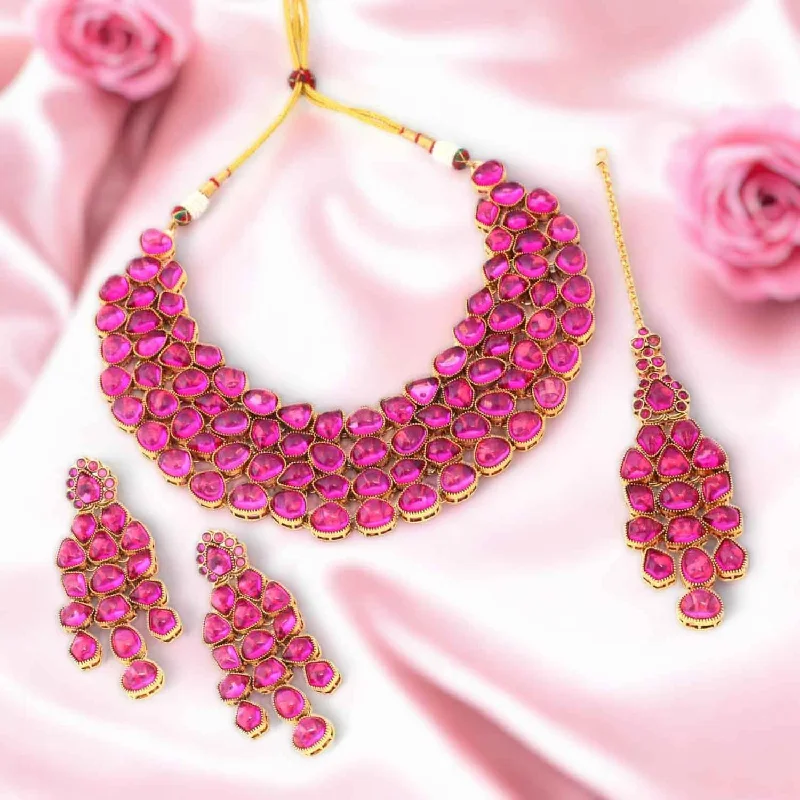 Rani Aadarshini Kundan Jewellery Set