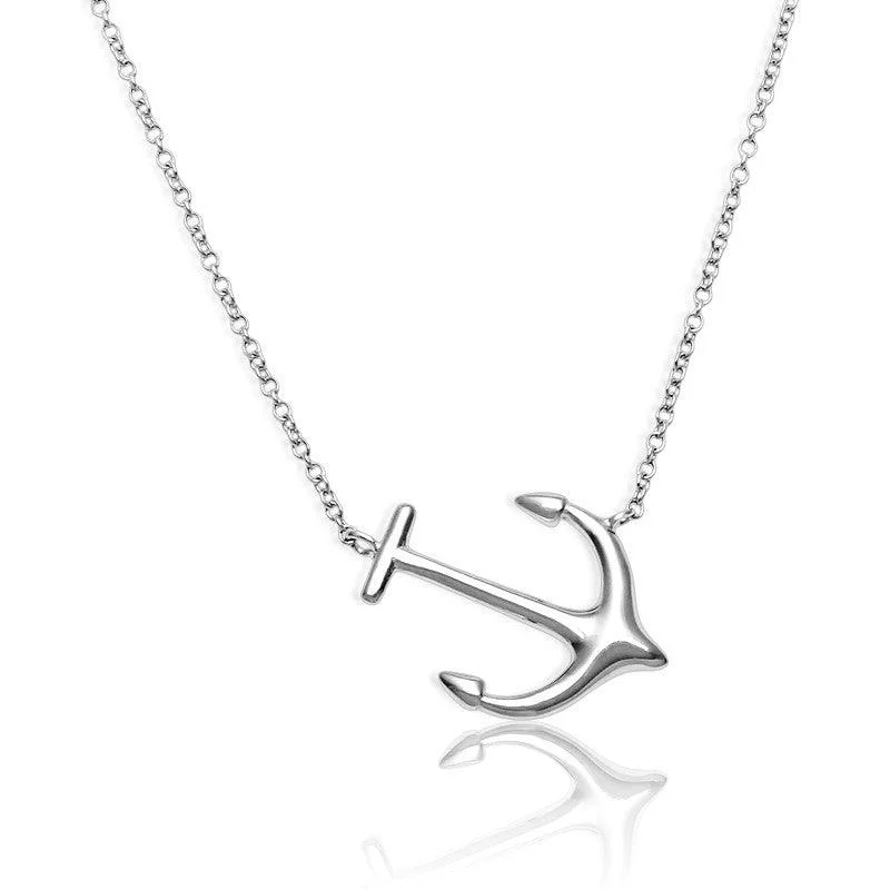 Sterling Silver Anchor Design Necklace