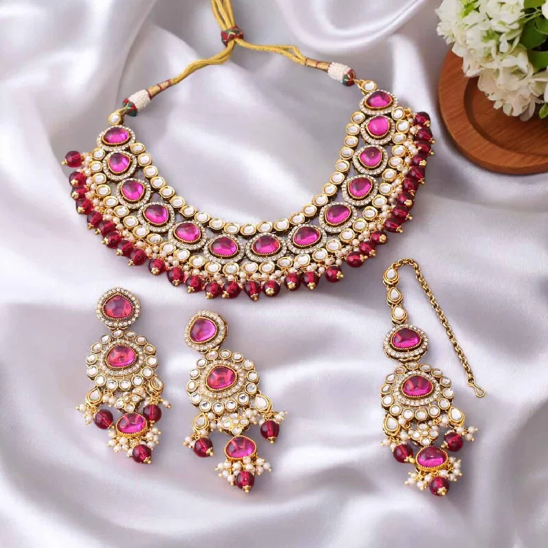 Rani Nikhina Kundan Jewellery Set