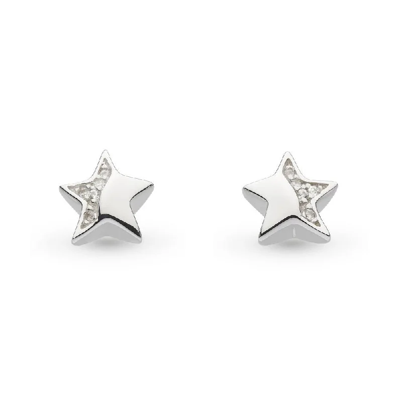 Kit Heath Miniature Sparkle CZ Shining Star Stud Earrings