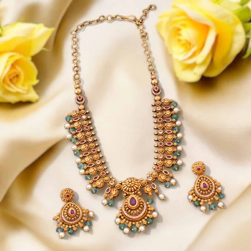 Multicolor Suprabha Antique Jewellery Set - New Arrival