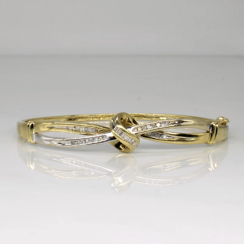 Diamond Knot Bangle Bracelet | 0.25ctw | 8" |