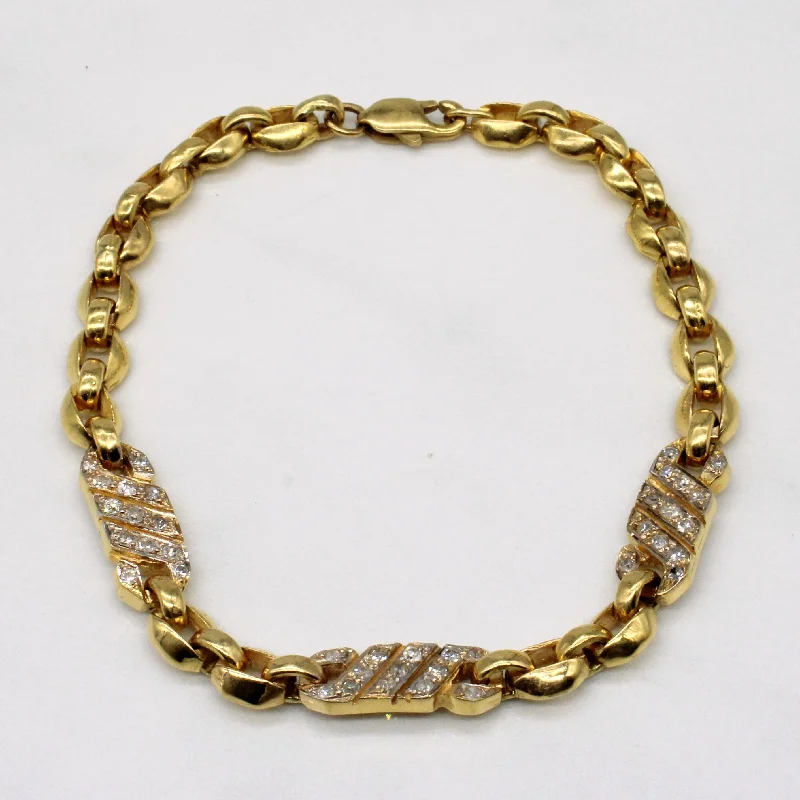 Diamond Link Bracelet | 0.60ctw | 7.5" |