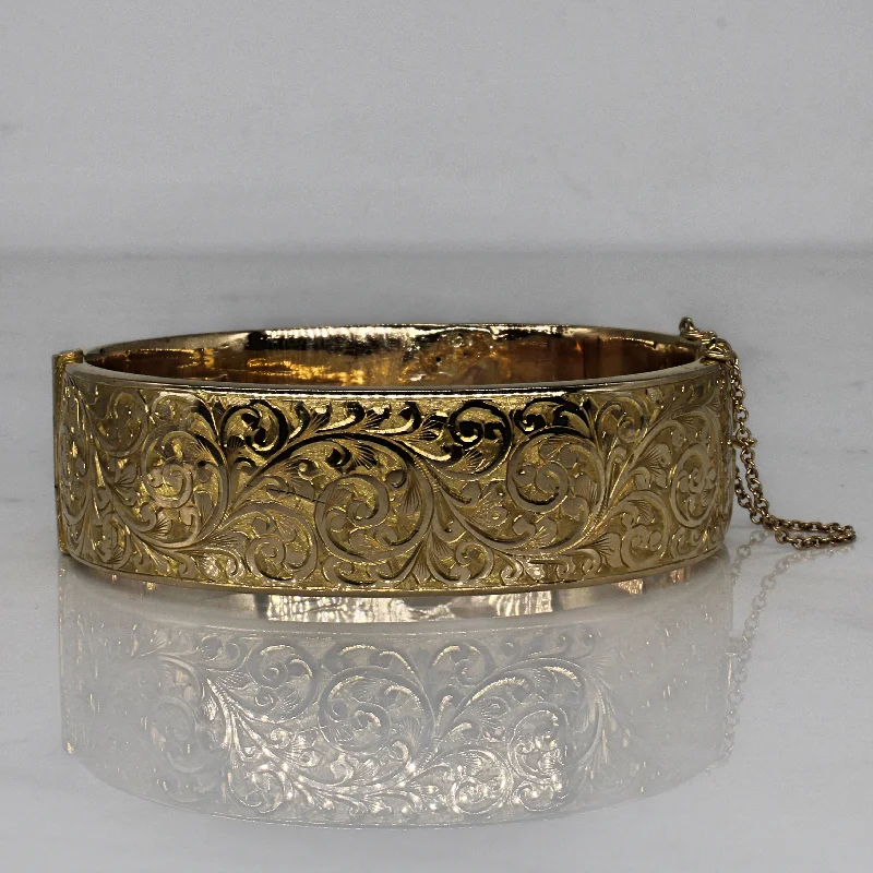 Early 1900s Ornate Patterned Cuff | 7.5" |