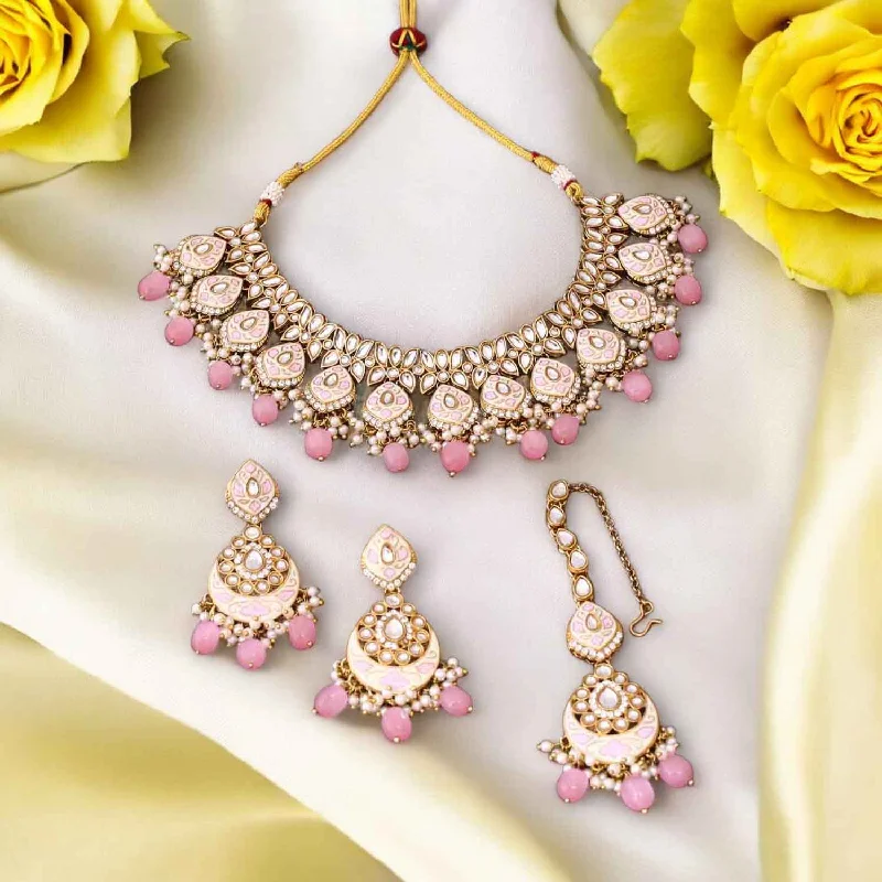 Blush Dharvi Kundan Jewellery Set