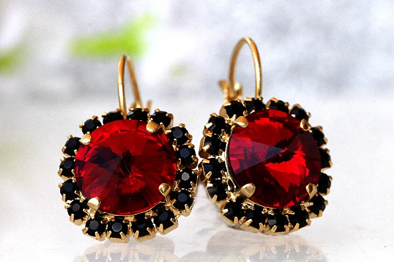 RED GARNET EARRINGS