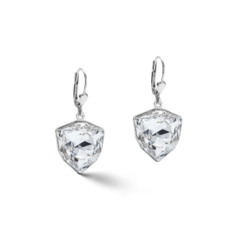 Coeur De Lion Silver Crystal Drop Earrings