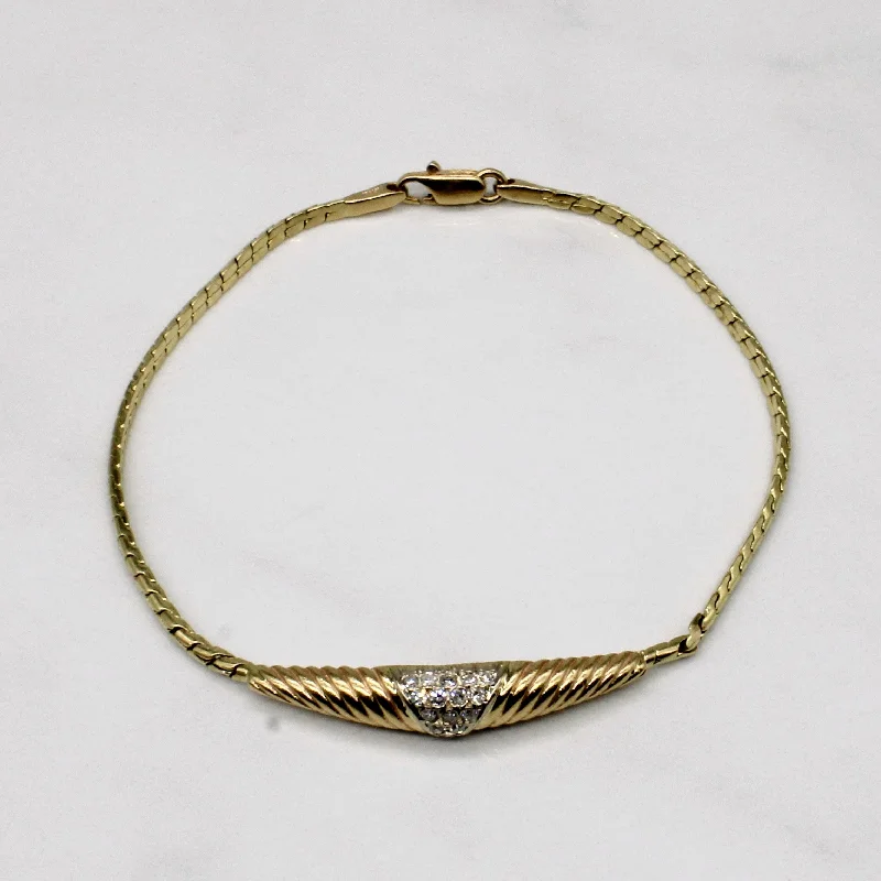 Diamond Pendant Bracelet | 0.15ctw | 7" |