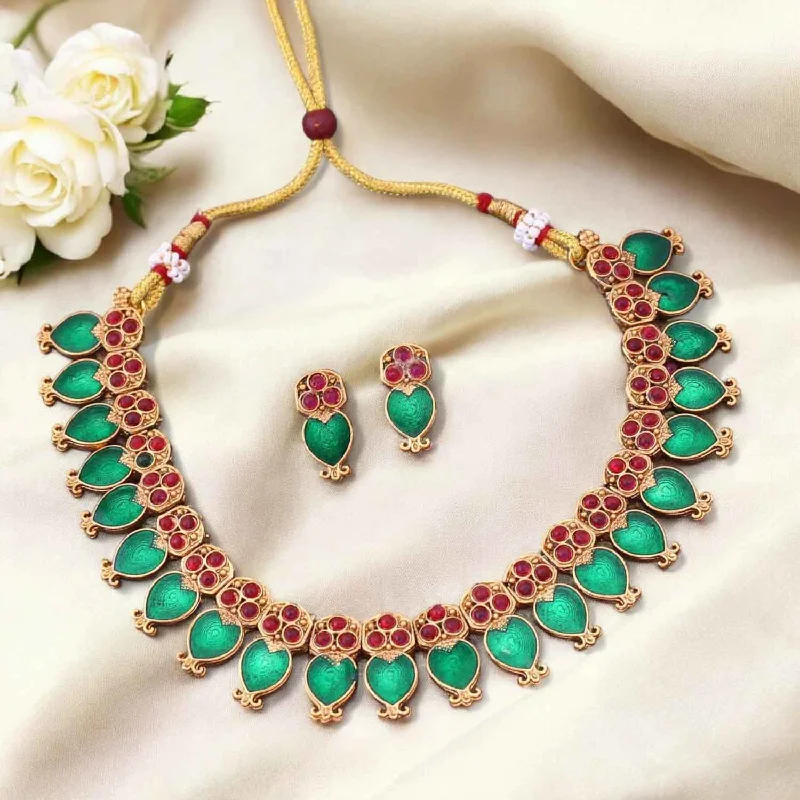 Multicolor Nirmal Antique Jewellery Set - New Arrival