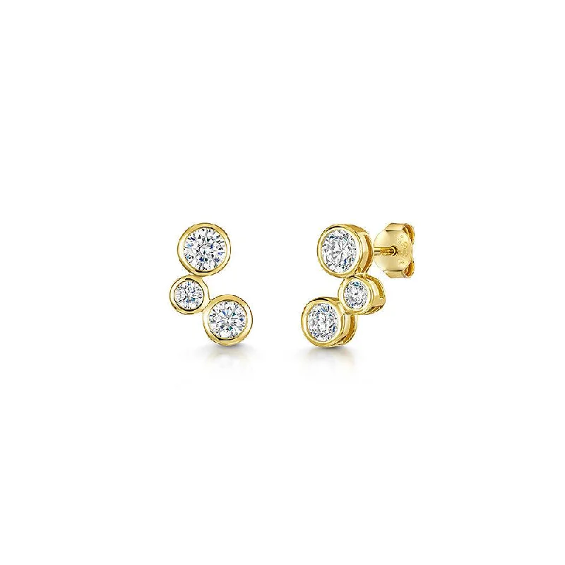 Jools Bubbles Stud Earrings - Yellow Gold