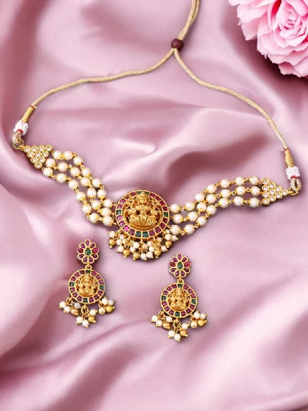 Golden Vishwanatha Temple Jewellery Set - New Arrival