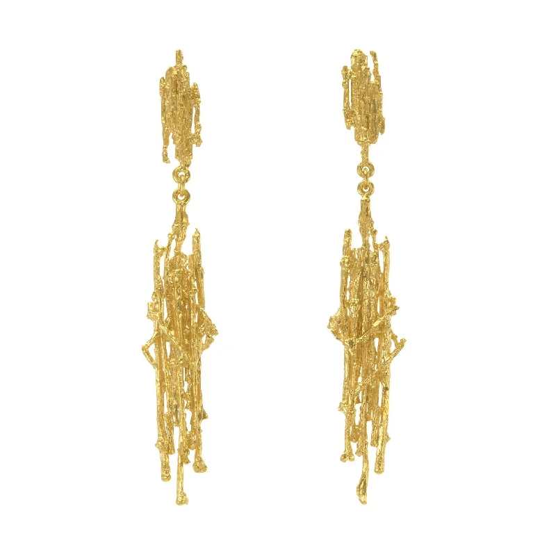 Alex Monroe Nest Structure Statement Drop Earrings