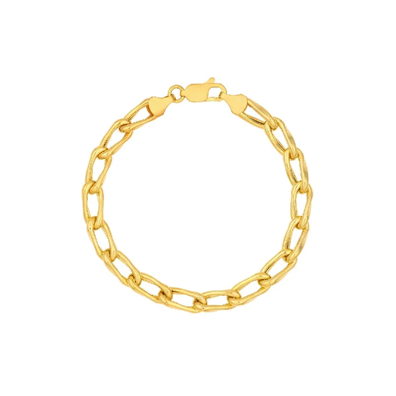 14K Yellow Gold Cable Twist Open Link Bracelet