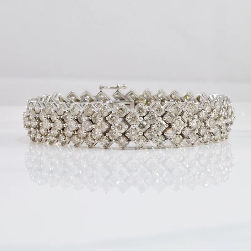 Large Diamond Cluster Bracelet | 15.30 ctw | 6" |