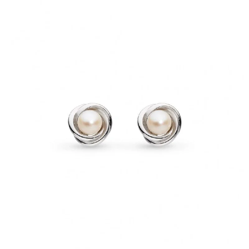 Kit Heath Bevel Trilogy Pearl Stud Earrings