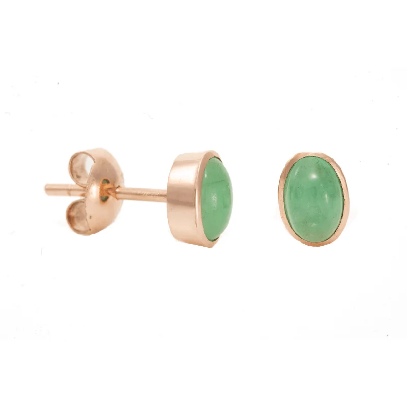 Simon Alexander 9ct Yellow Gold Emerald Stud Earrings