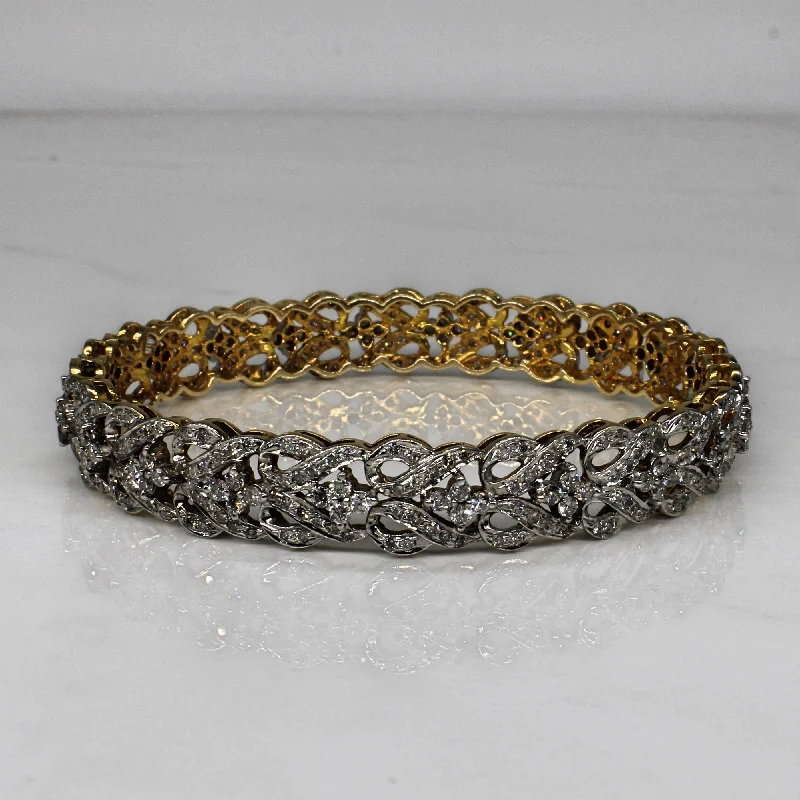 Diamond Filigree Cuff Bracelet | 5.15ctw | 7.5" |