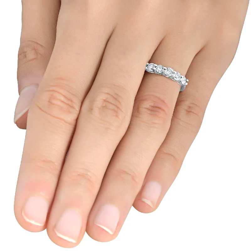 1/2ct Diamond Wedding Five Stone Ring White Gold