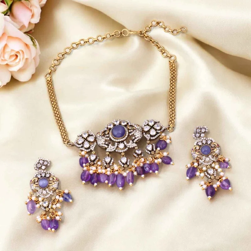 Purple Penelope Victorian Jewellery Set - New Arrival