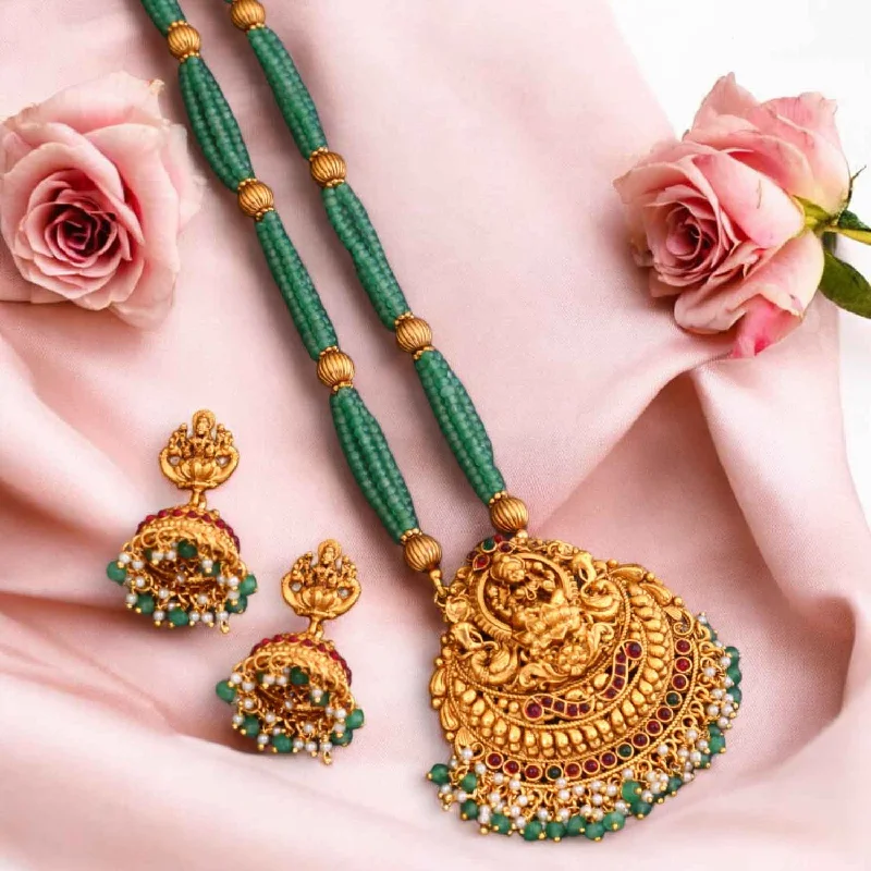 Mint Kritikar Temple Jewellery Set- New Arrival