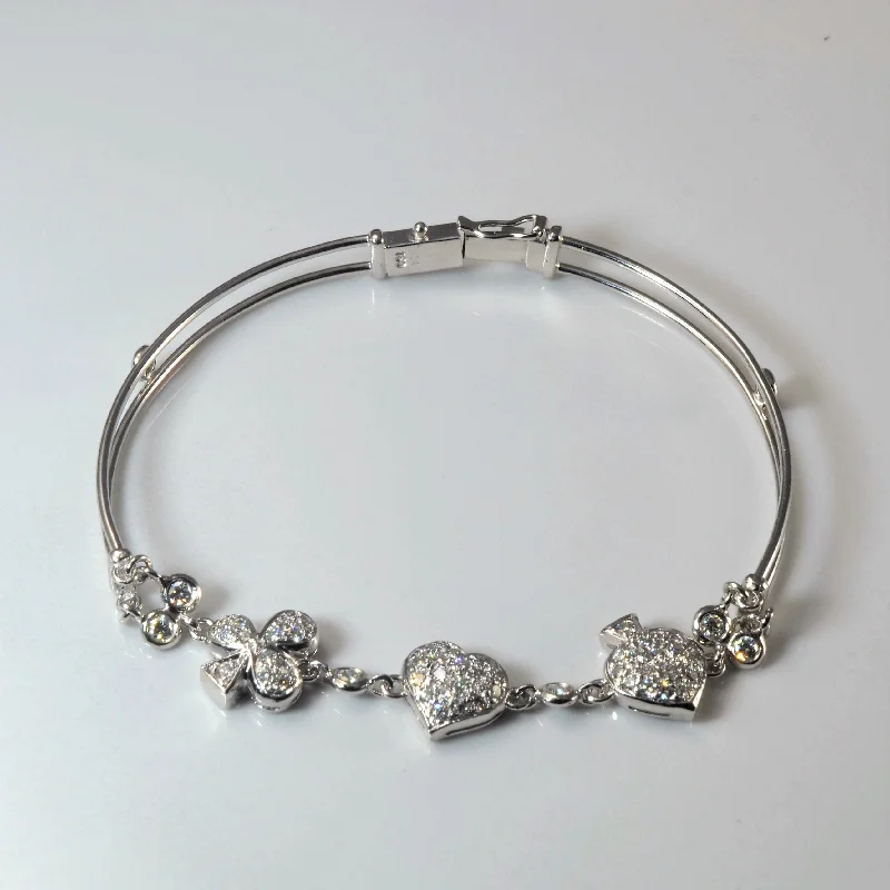 Diamond Playing Card Bracelet | 0.45ctw | 7" |