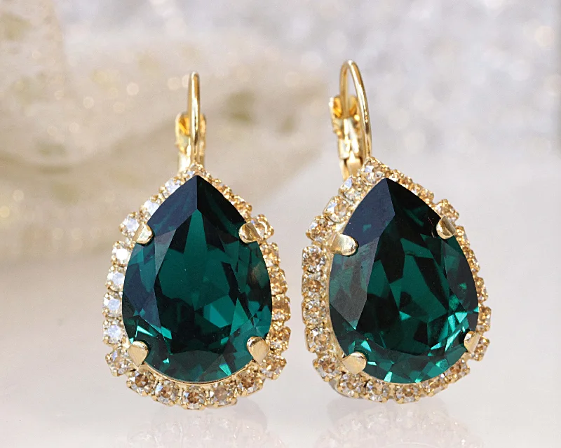 EMERALD GOLD EARRINGS