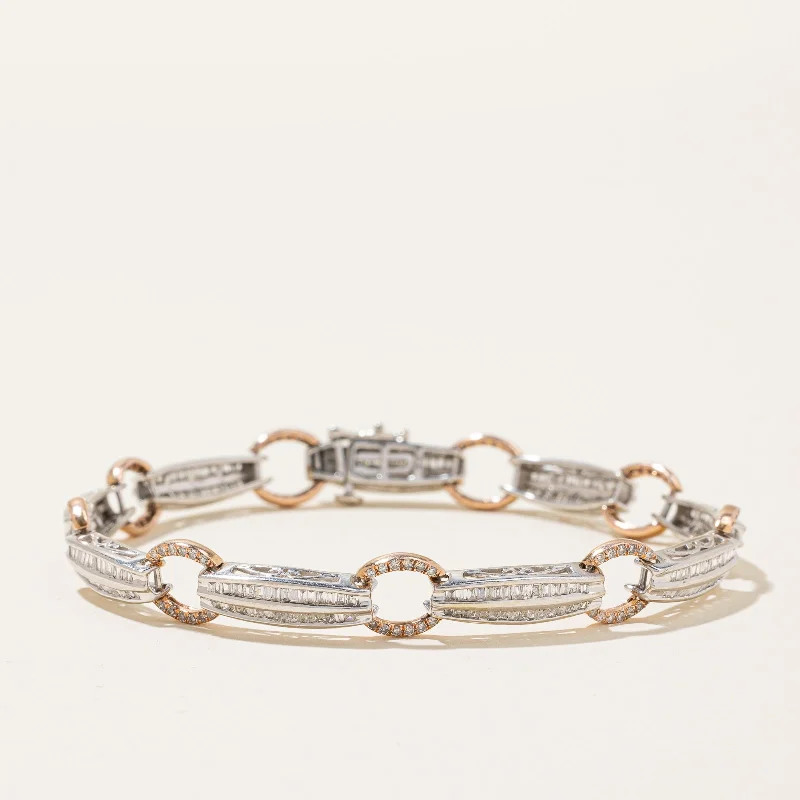 Diamond Two Tone Bracelet | 1.98ctw | 7.5" |