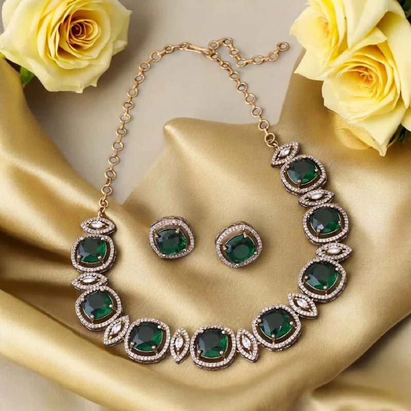 Emerald Zinnia Victorian Jewellery Set - New Arrival