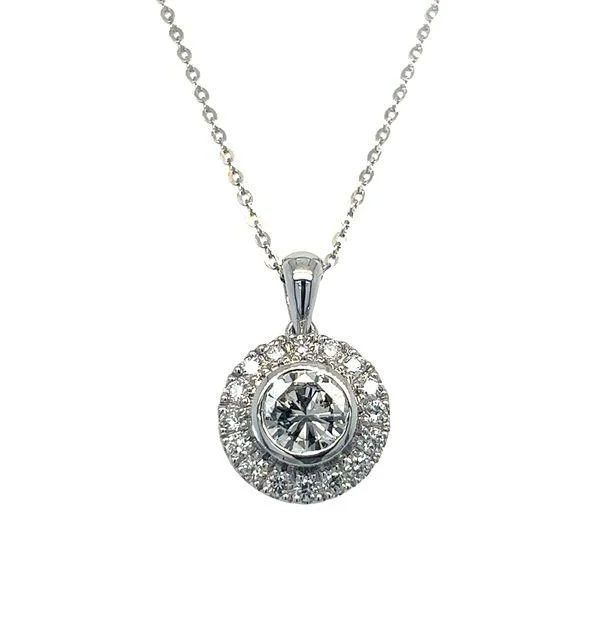 Diamond Halo Pendant