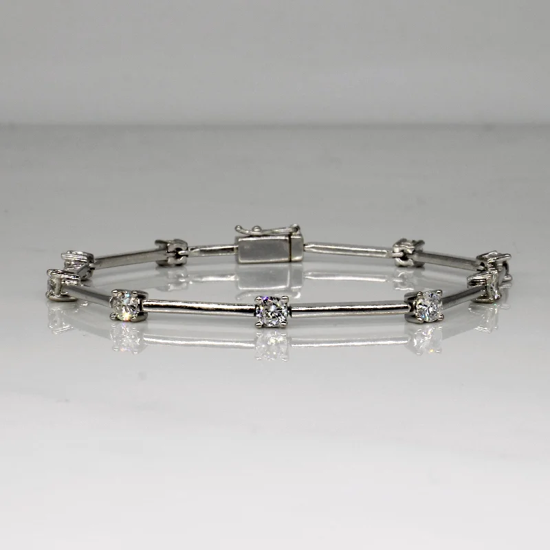 Diamond Link Bracelet | 1.30ctw | 7" |