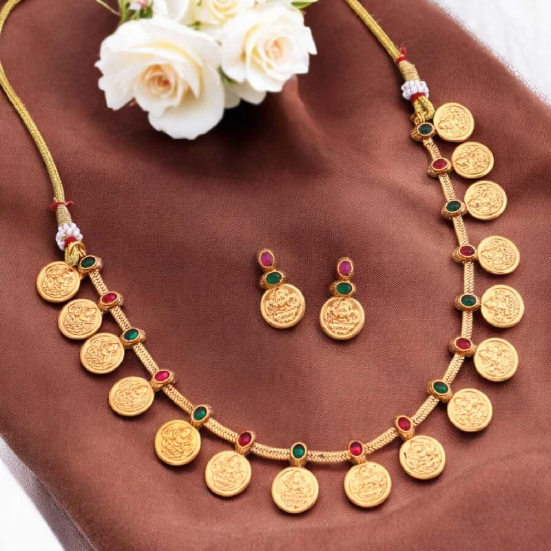 Multicolor Kamalapriya Temple Jewellery Set- New Arrival