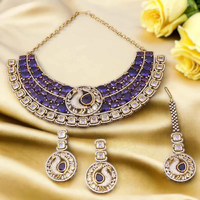 Navy Andela Hasli Victorian Jewellery Set - New Arrival