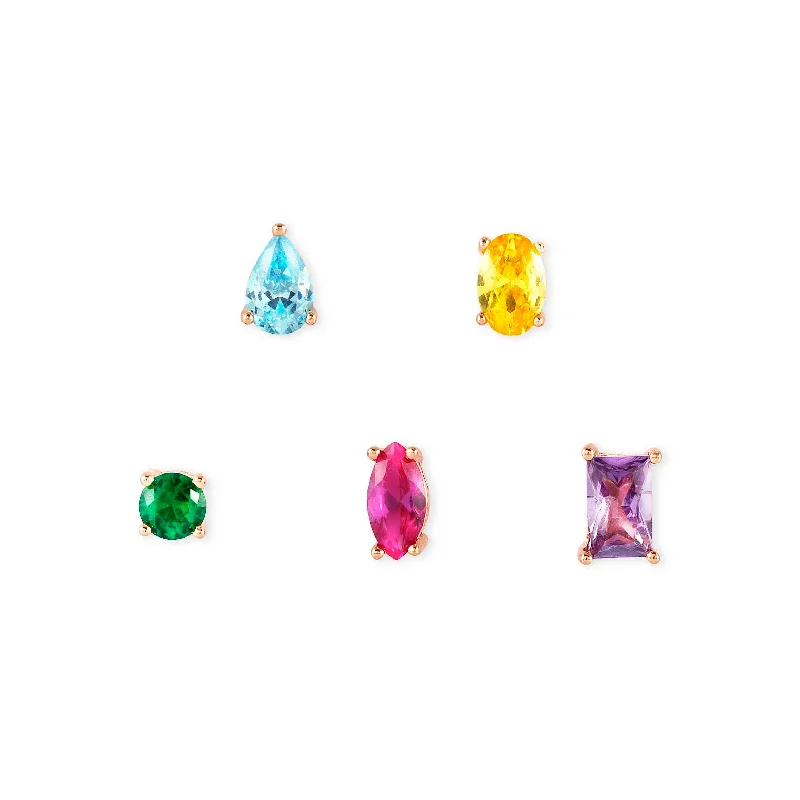 Nomination Colour Wave Stud Earrings - Set of 5 Singles