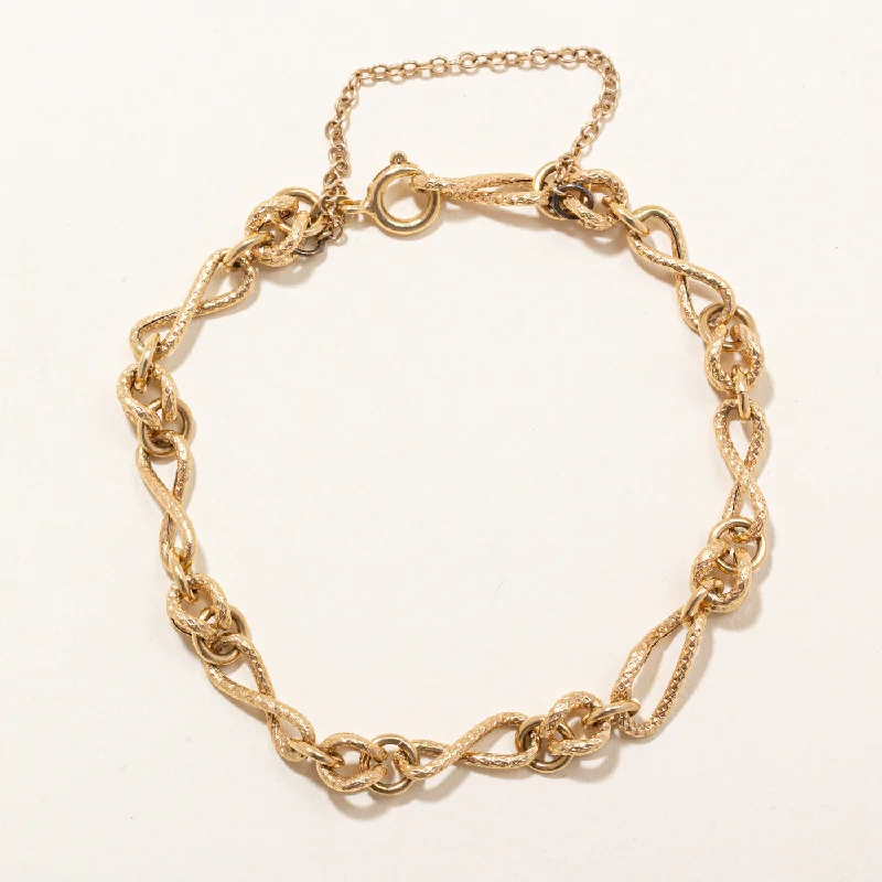 Gold Infinity Link Bracelet | 7"|