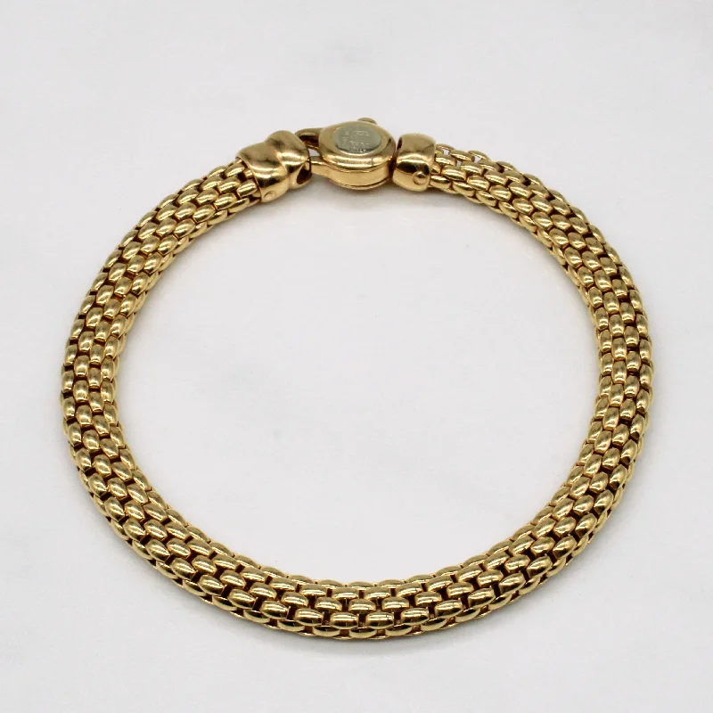 Italian 18k Two Tone Gold Bracelet | 7.5" |