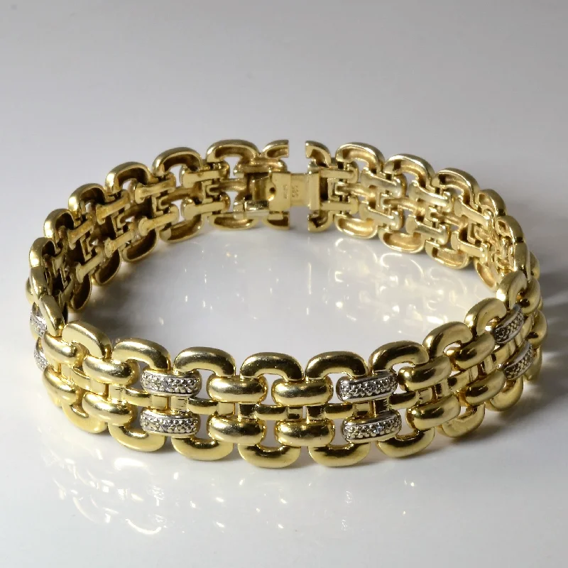 Interlocking Diamond Chain Bracelet | 0.12ctw | 7.5"|