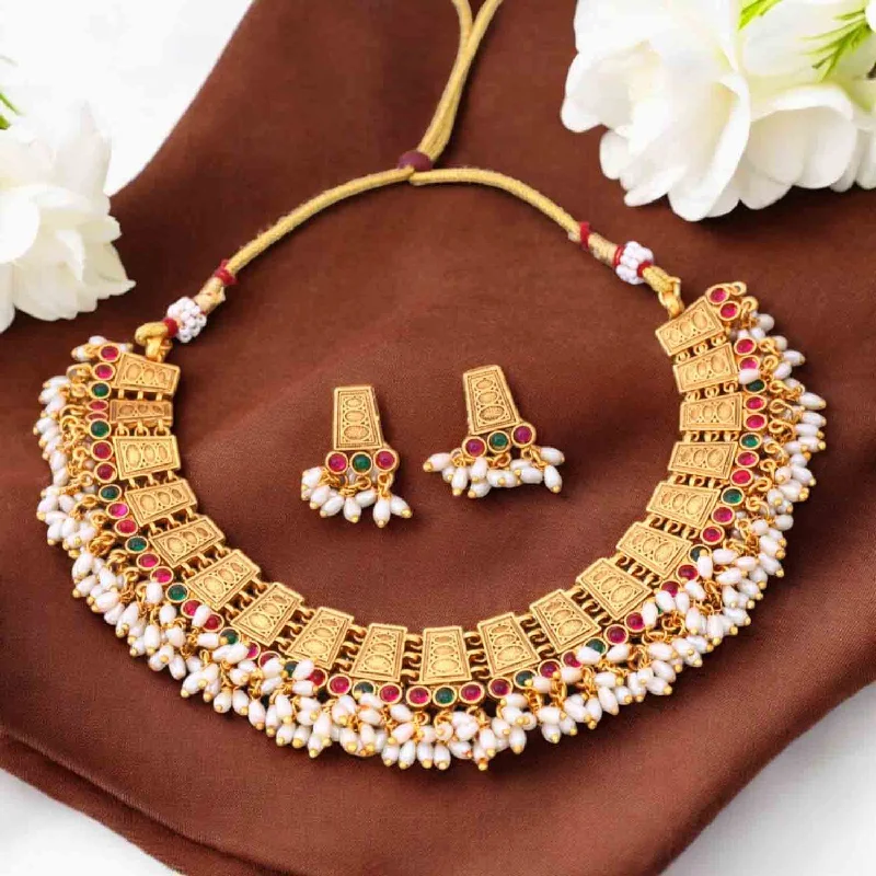 Multicolor Lajwanti Antique Jewellery Set - New Arrival