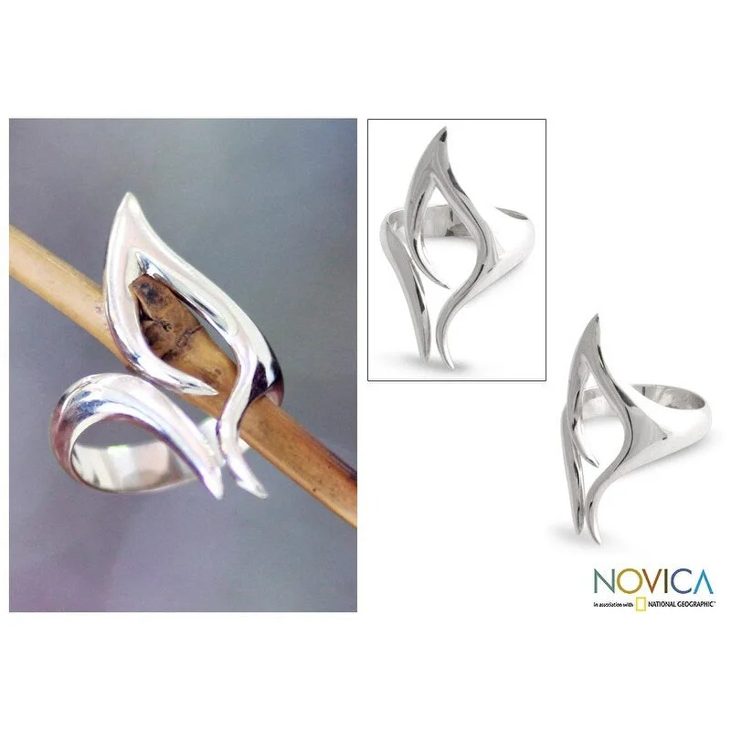 NOVICA Handmade Sterling Silver Men's 'Tribal Eye' Ring (Indonesia)