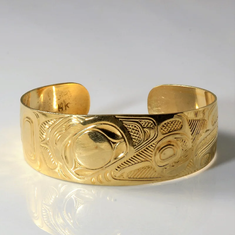 Indigenous Gold Bangle | 5.5" |