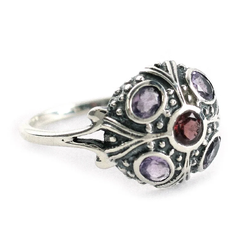 Handmade Cocktail Sterling Silver Ring (India)