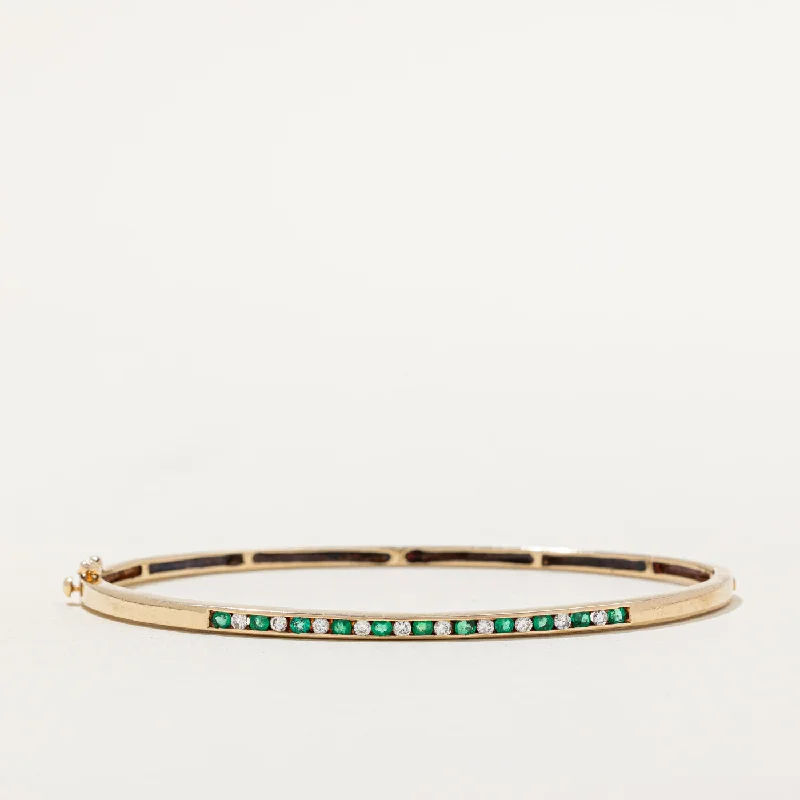 Emerald & Diamond Bracelet | 0.22ctw, 0.18ctw | 7" |