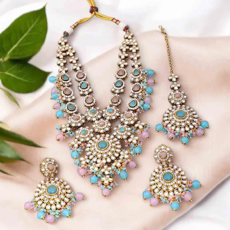 Multicolor Yunita Kundan Jewellery Set