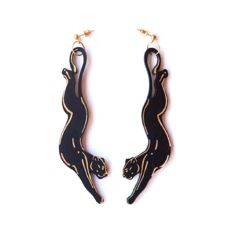 POUNCING PANTHER . earrings