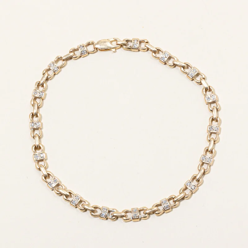 Diamond Link Bracelet | 0.17ctw | 8" |