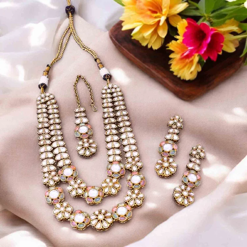 Multicolor Jaine Kundan Jewellery Set