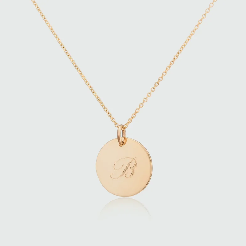 Pembroke 9ct Yellow Gold Medium 16mm Disc Pendant