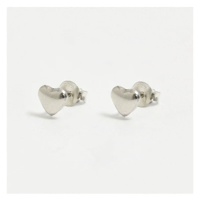 Kingsley Ryan Sterling Silver 5mm Heart Stud Earrings